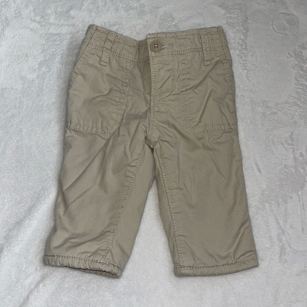 Baby gap beige lined pants 3-6 months baby boy
